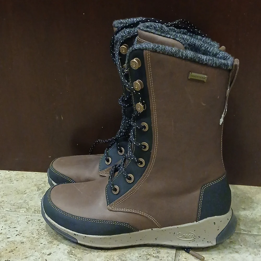 Chaco Borealis Tall Waterproof Boot Fossil Size 7 - Picture 9 of 9